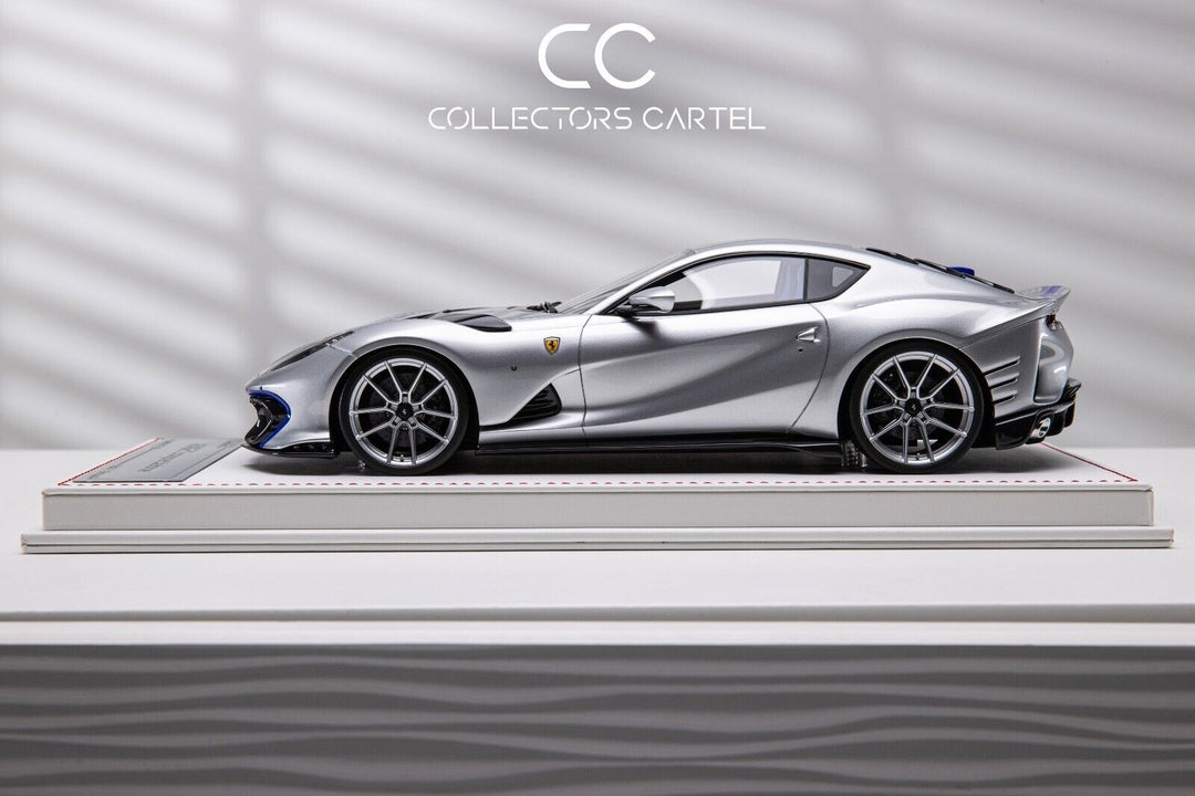 Ferrari 812 Competizione NOVITEC (Silver/ Blue) [Davis & Giovanni] 1/18 scale