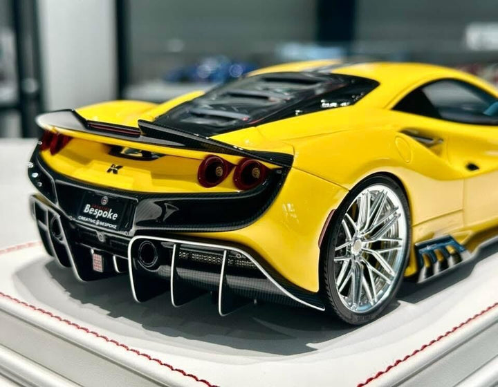 Ferrari F8 Tributo KEYVANY (Gloss Yellow/ Black) [Davis & Giovanni] 1:18 scale