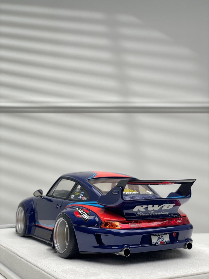 Porsche 911 993 RWB (Royal Ocean Blue) [FuelMe Model] 1/18 scale