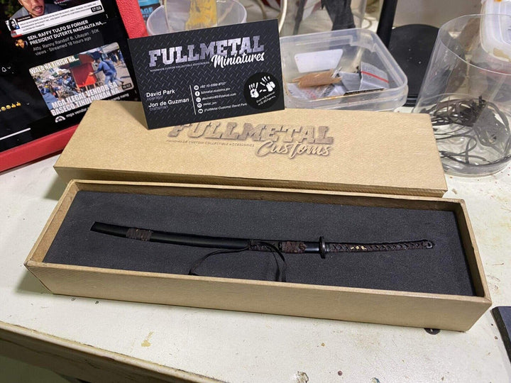 Morpheus' Katana (Black) [Full Metal/Fabric] 1/6 scale - By FullMetalCustoms
