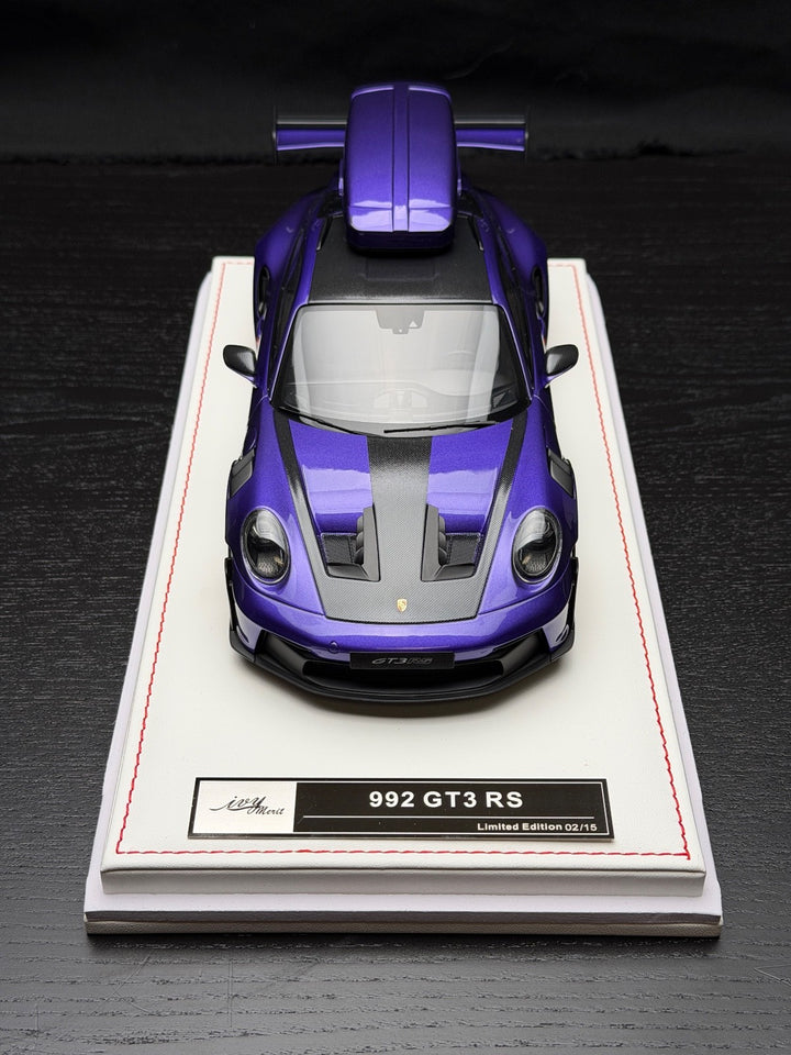 Porsche 911 GT3 RS w/ Roof Rack (Purple/ Red) [IVY Model] 1:18 scale