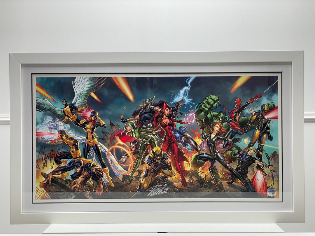 MARVEL Avengers Poster - Hand Signed by Stan Lee & J.Scott Campbell [RARE]