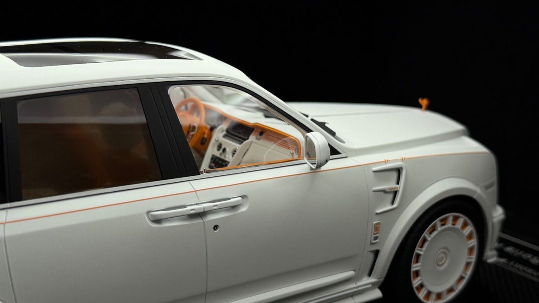 Rolls-Royce Cullinan Mansory (Matte White/ Orange) [Custom] 1/18 scale