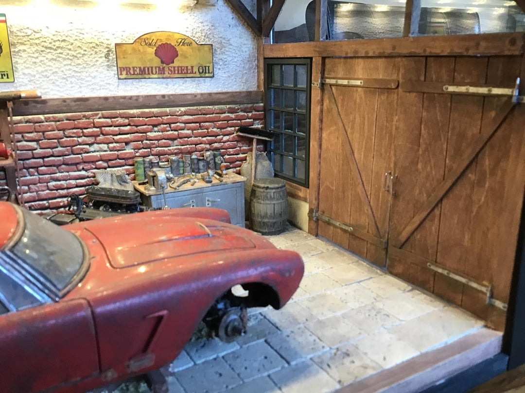 Ferrari 250 SWB Berlinetta - Barn Diorama (Hand Made) [1:18 scale]