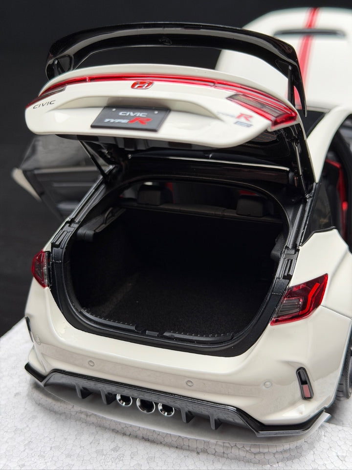 Honda Civic Type R HKS (White/ Red) [Motorhelix] 1/18 scale
