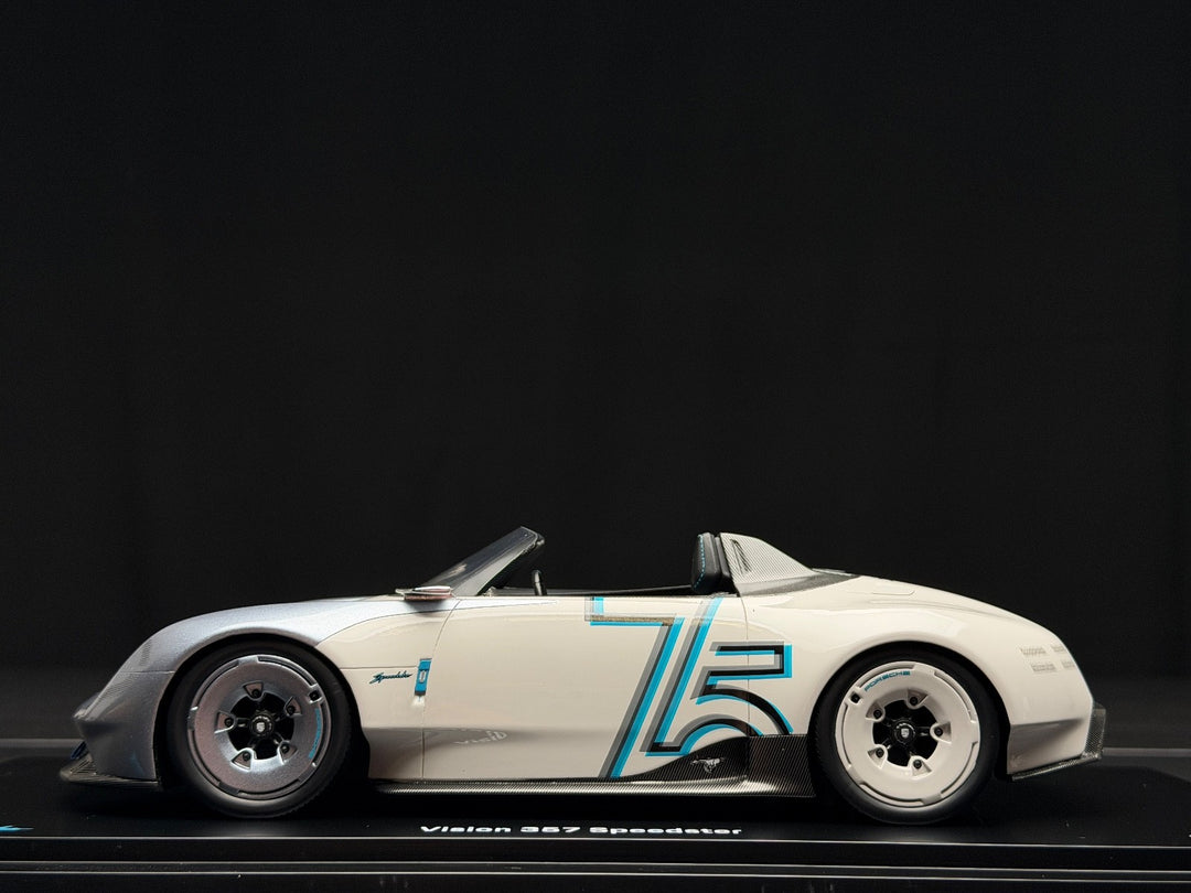 Porsche Vision 357 Speedster (White/ Silver 75th Anniversary) [Spark] 1:18 scale
