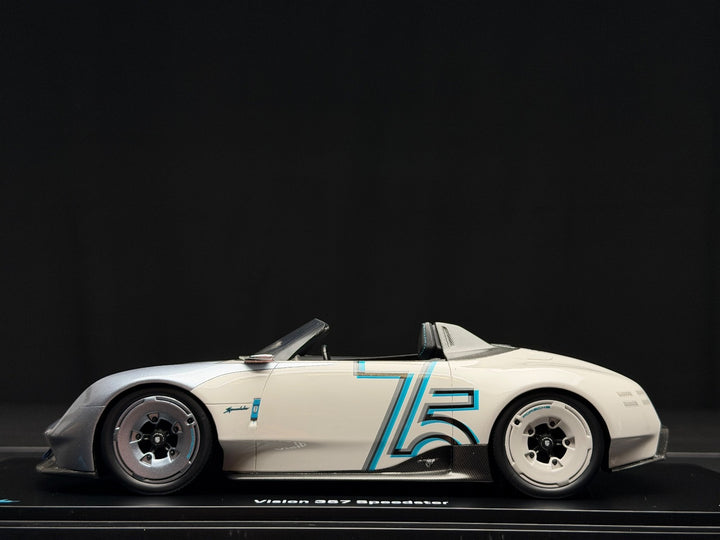 Porsche Vision 357 Speedster (White/ Silver 75th Anniversary) [Spark] 1:18 scale