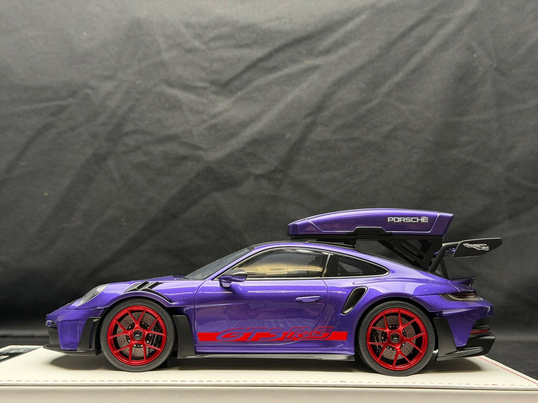Porsche 911 GT3 RS w/ Roof Rack (Purple/ Red) [IVY Model] 1:18 scale