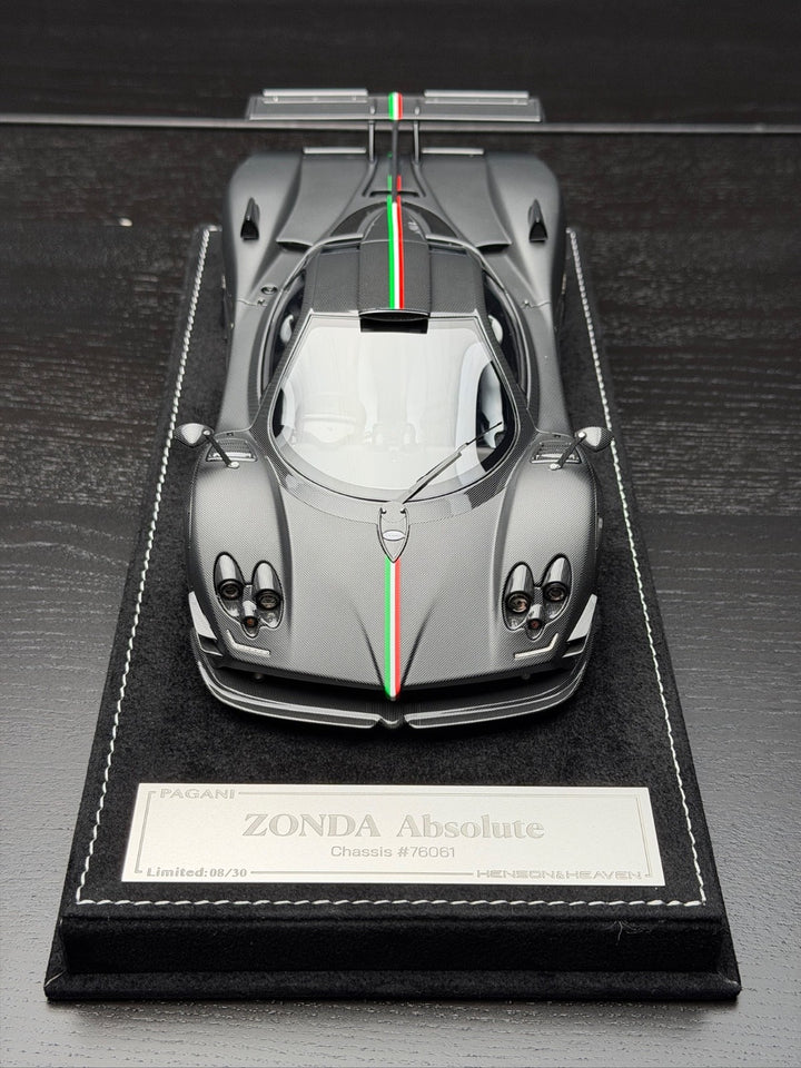 Pagani Zonda Absolute (Carbon Fiber/ Italy Stripe) [Henson&Heaven] 1/18 scale