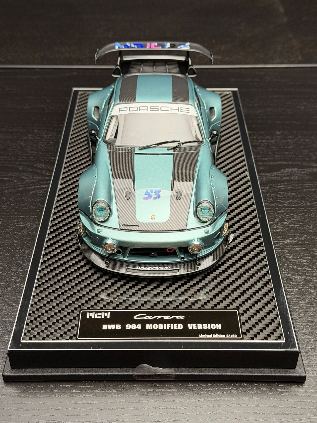 Porsche Carrera RWB 964 Modified Version (Ice Blue) [MCM] 1/18 scale