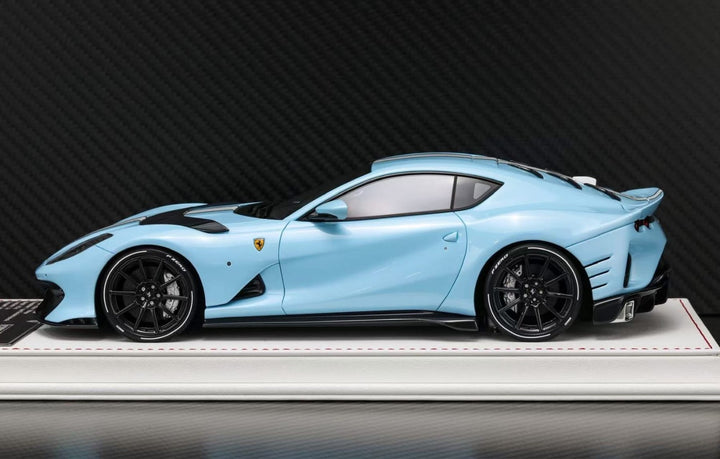 Ferrari 812 Competizione (Baby Blue/ White Stripe) [Davis & Giovanni] 1:18 scale