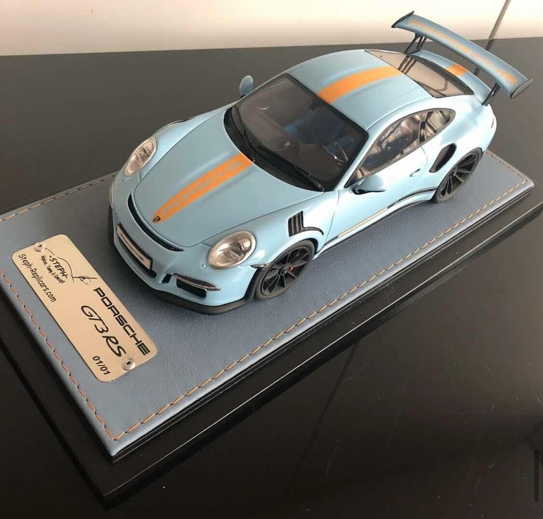 Porsche 911 GT3 RS (Light Blue) [Steph Replicas] 1/18 scale - 1 of 1