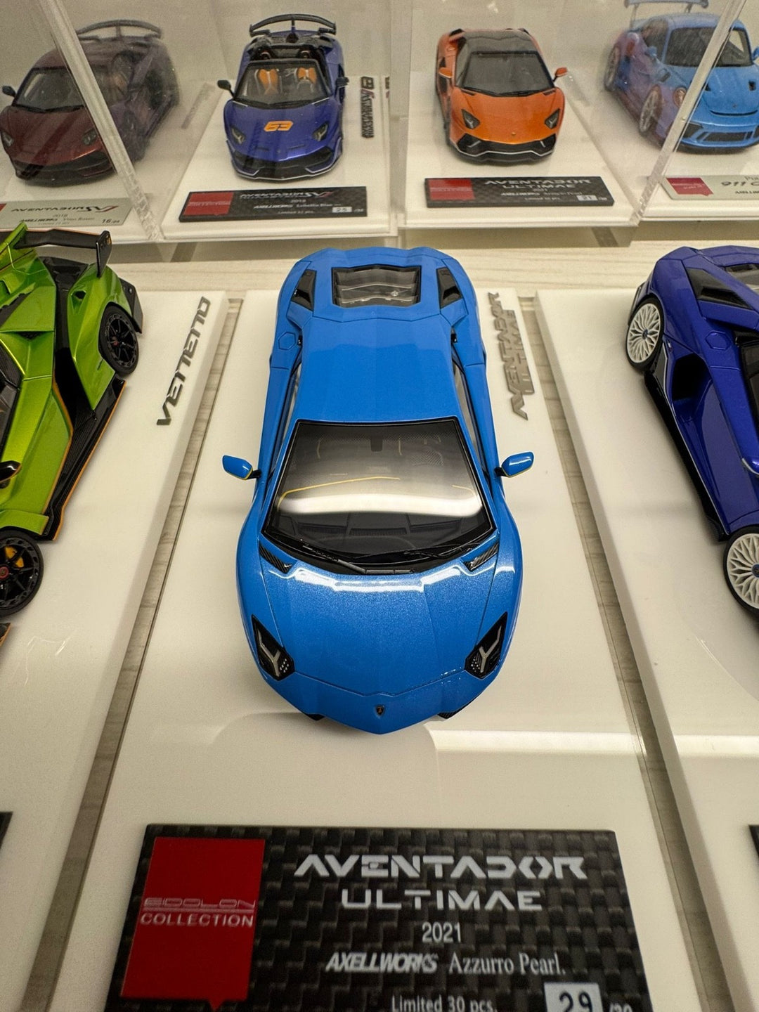 Lamborghini Aventador Ultimae (Azzurro Pearl) [Make-Up AXELLWORKS] 1:43 scale