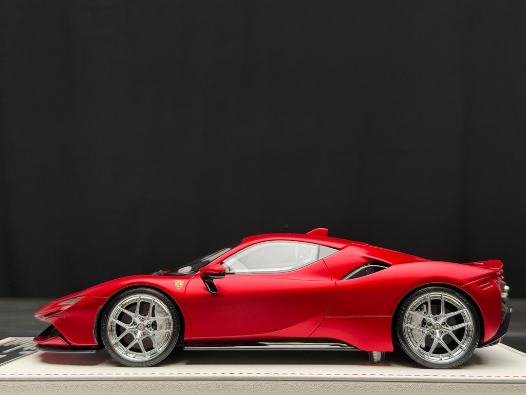 Ferrari SF90 Stradale (Matte Chrome Red) [Davis & Giovanni] 1:18 scale