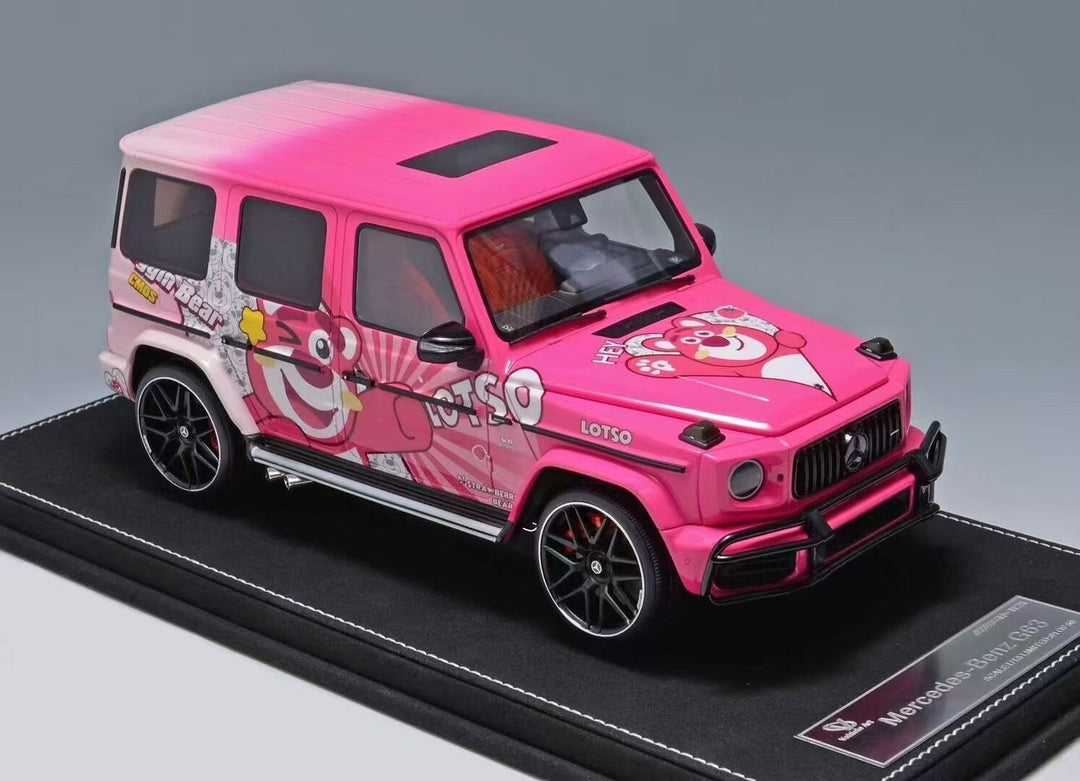 Mercedes-Benz AMG G63 (Pink Lots-o'-Huggin' Bear Decals)[Vehicle Art] 1/18 scale