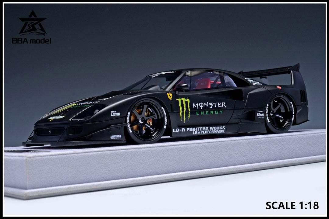 Ferrari F40 LBWK (MONSTER Energy Decals) [BBA Model] 1/18 scale