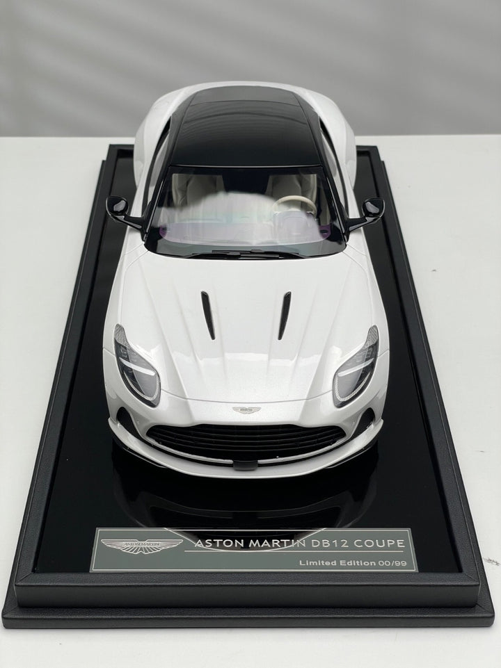 Aston Martin DB12 Coupe (White) [Motorhelix] 1/18 scale
