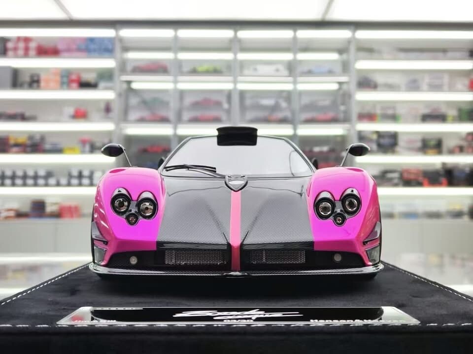 Pagani Zonda Cinque (Flash Pink/ Carbon) [Henson & Heaven] 1/18 scale