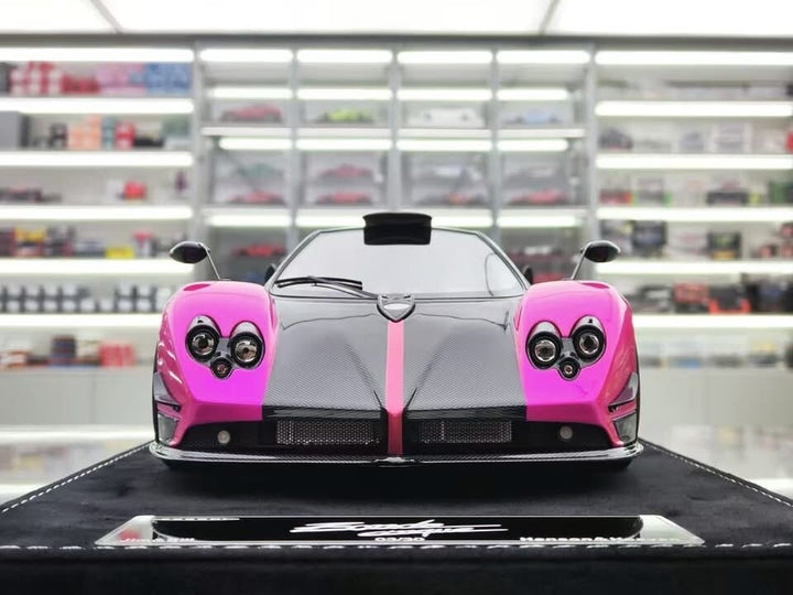 Pagani Zonda Cinque (Flash Pink/ Carbon) [Henson & Heaven] 1/18 scale