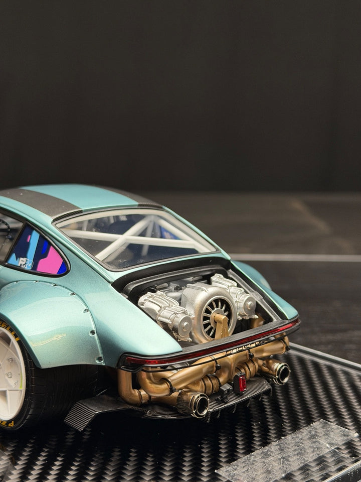 Porsche Carrera RWB 964 Modified Version (Ice Blue) [MCM] 1/18 scale