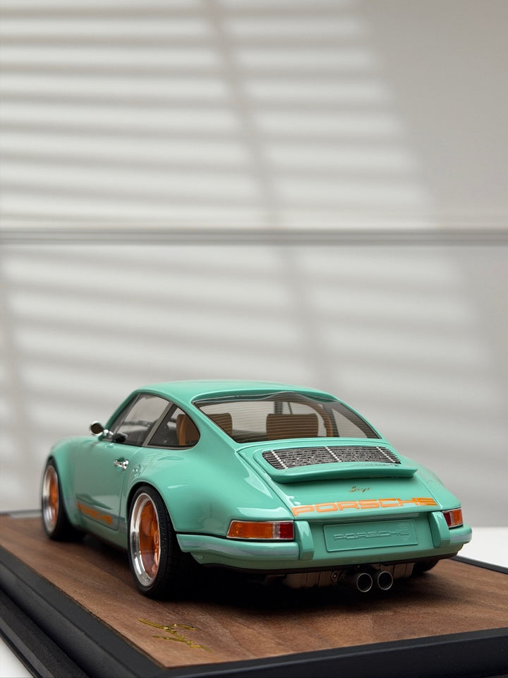 Porsche 911 Singer (Tiff Blue) [Timothy & Pierre] 1/18 scale