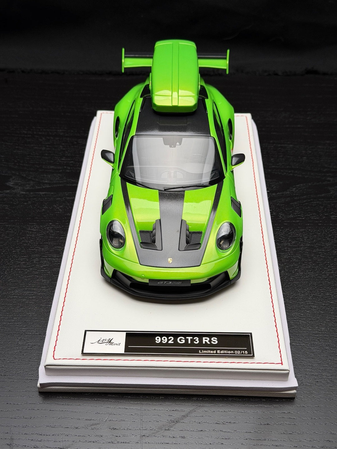 Porsche 911 GT3 RS w/ Roof Rack (Green/ Orange) [IVY Model] 1:18 scale