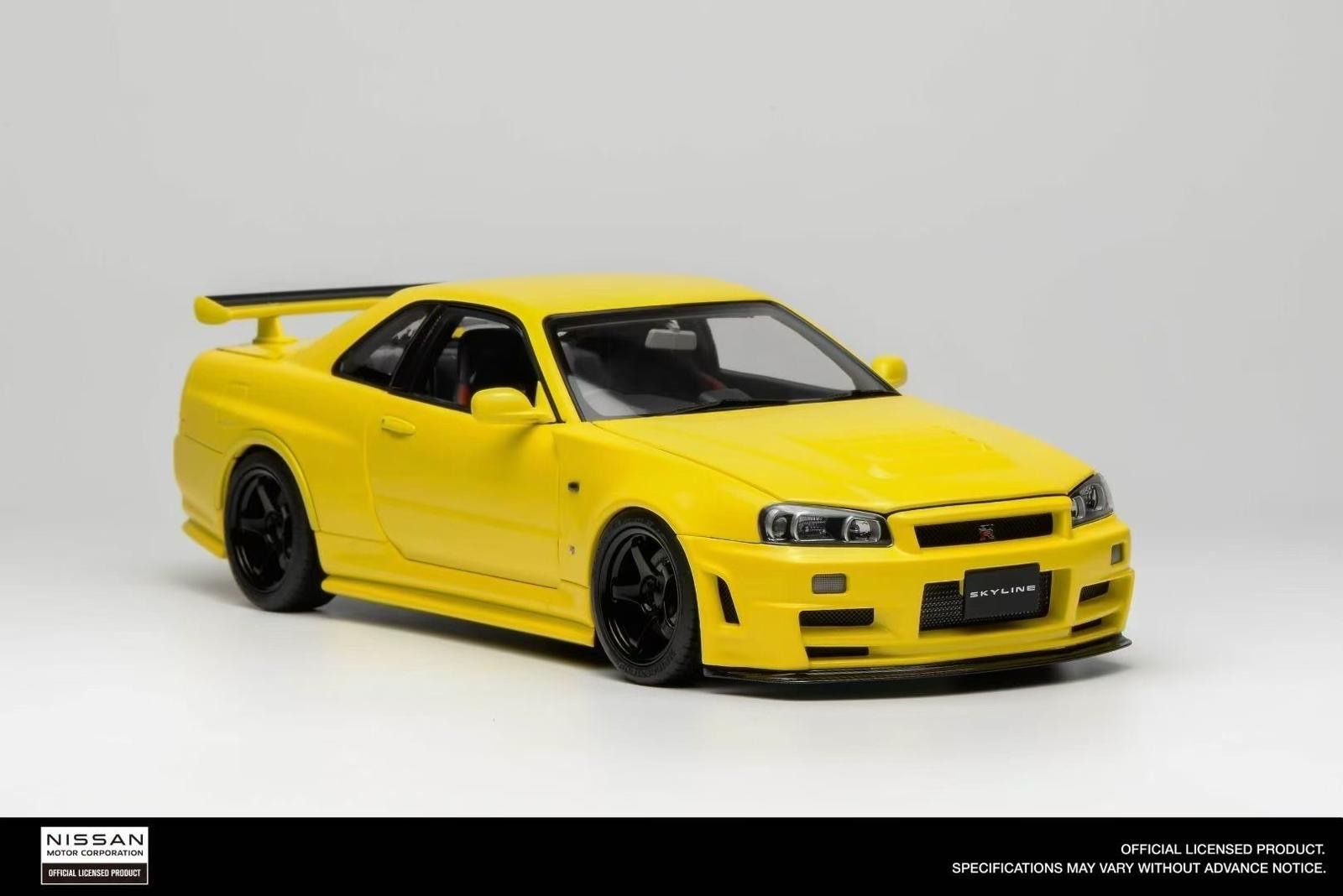 Nissan R34 Skyline GT-R (Yellow) [Motorhelix] 1/18 scale – Collectors ...