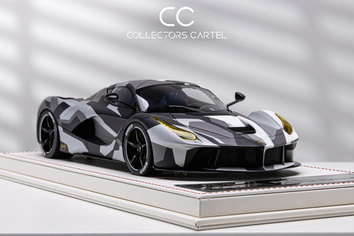 Ferrari LaFerrari (White/Grey/Black Camo) [Davis & Giovanni] 1/18 scale