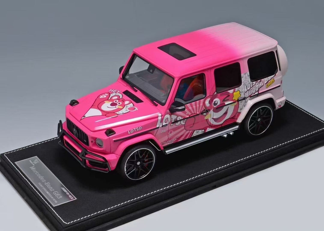 Mercedes-Benz AMG G63 (Pink Lots-o'-Huggin' Bear Decals)[Vehicle Art] 1/18 scale