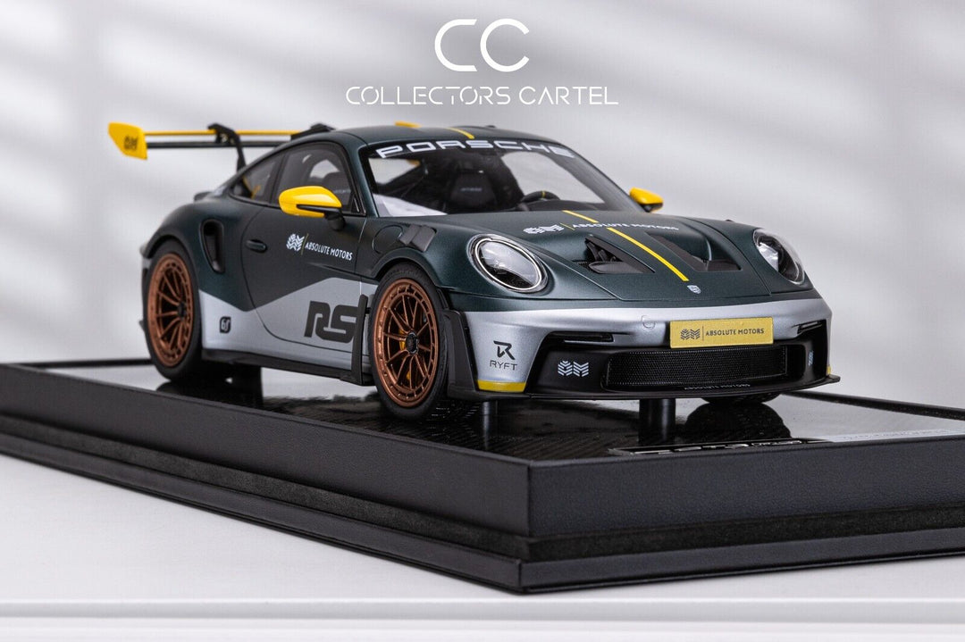 Porsche 911 GT3RS (Dark Green) [Timothy & Pierre] 1/18 scale [Exclusive][Rare]