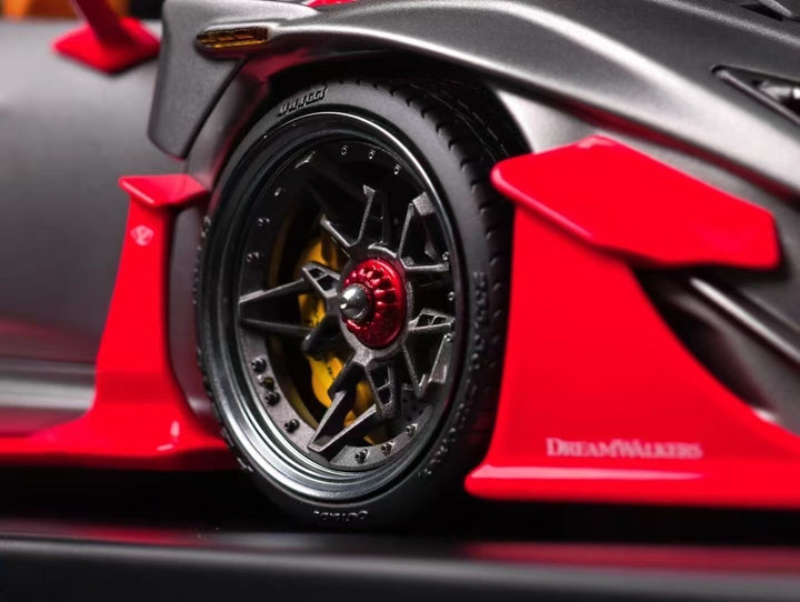 Lamborghini Huracan Awakenup-P61 Roadster (Silver/ Red)[DreamWalkers] 1/18 scale