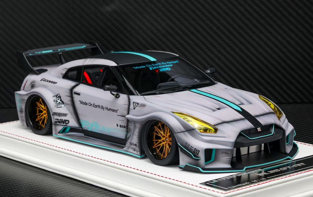 Nissan R35 GT-RR LBWK (Matte Gray Zero Fighter) [Davis & Giovanni] 1:18 scale