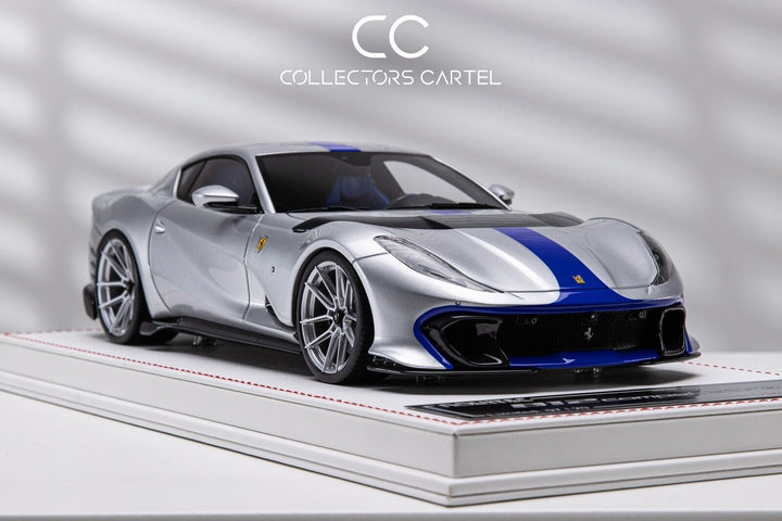 Ferrari 812 Competizione NOVITEC (Silver/ Blue) [Davis & Giovanni] 1/18 scale
