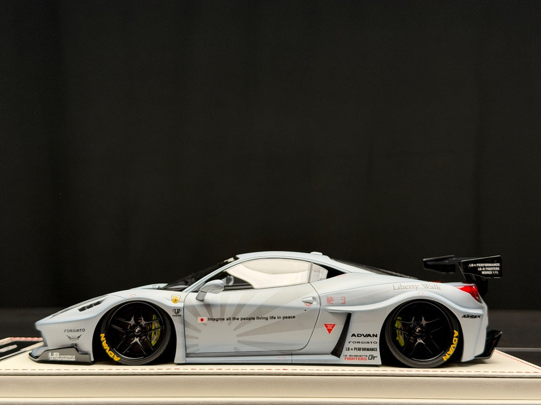 Ferrari 458 GT LBWK (Matte Gray) [Davis & Giovanni] 1/18 scale