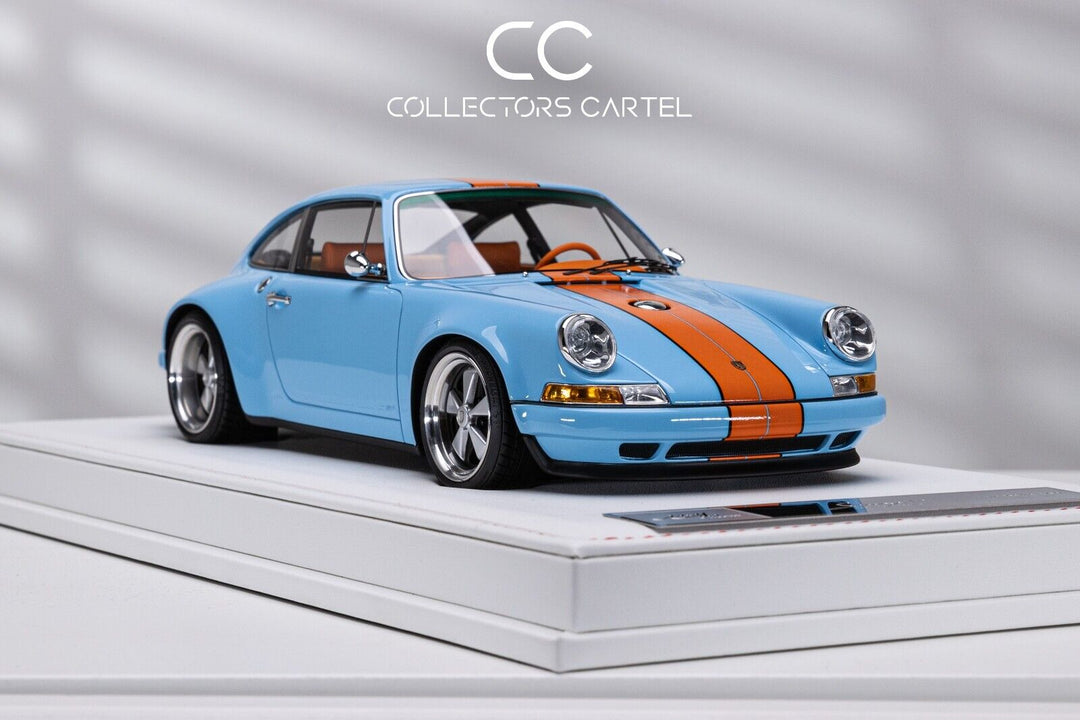 Porsche 911 Singer DLS (Gulf Blue/ Orange Stripe) [Ivy Merit Model] 1/18 scale