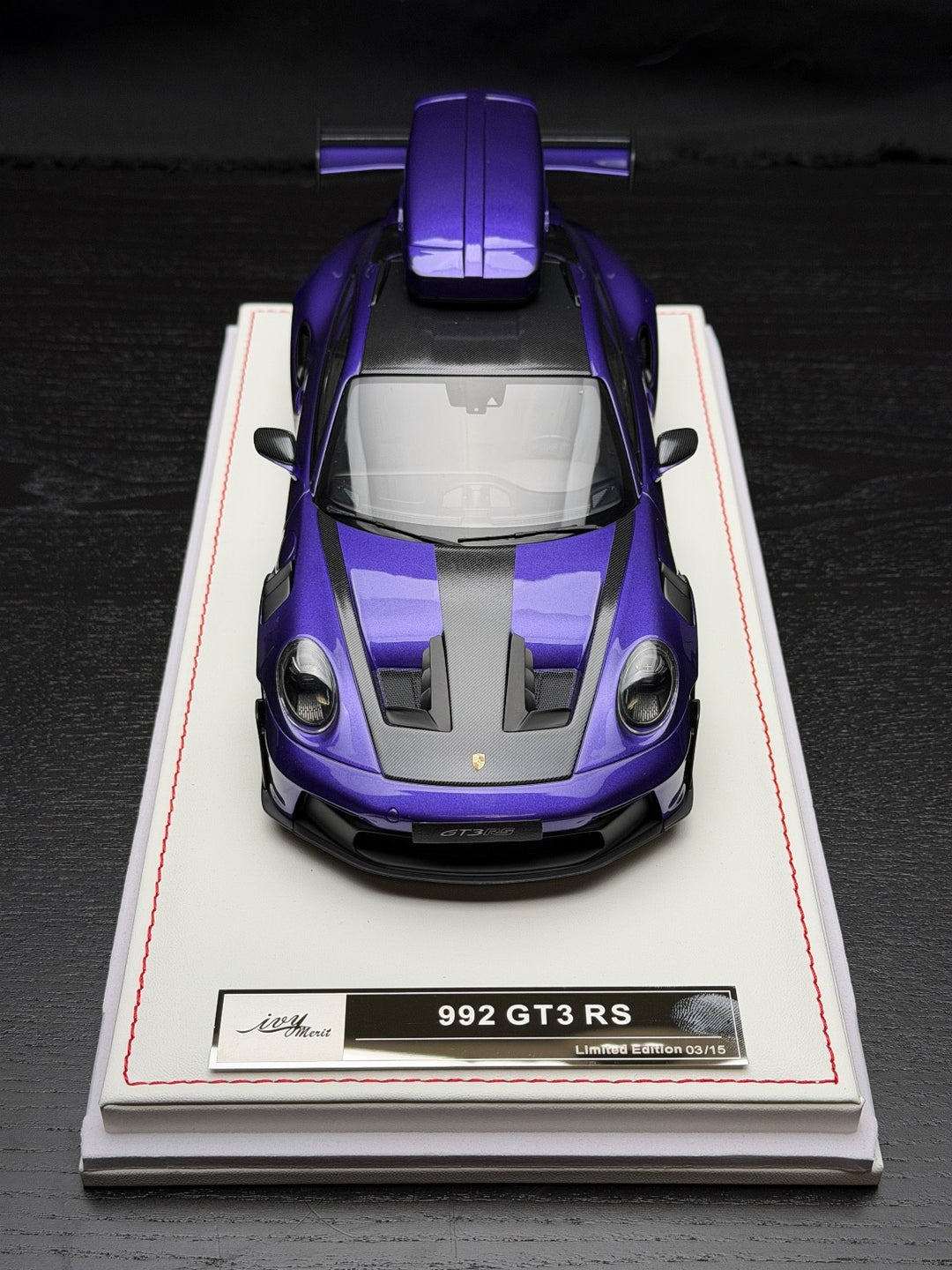 Porsche 911 GT3 RS w/ Roof Rack (Purple/ Black) [IVY Model] 1:18 scale