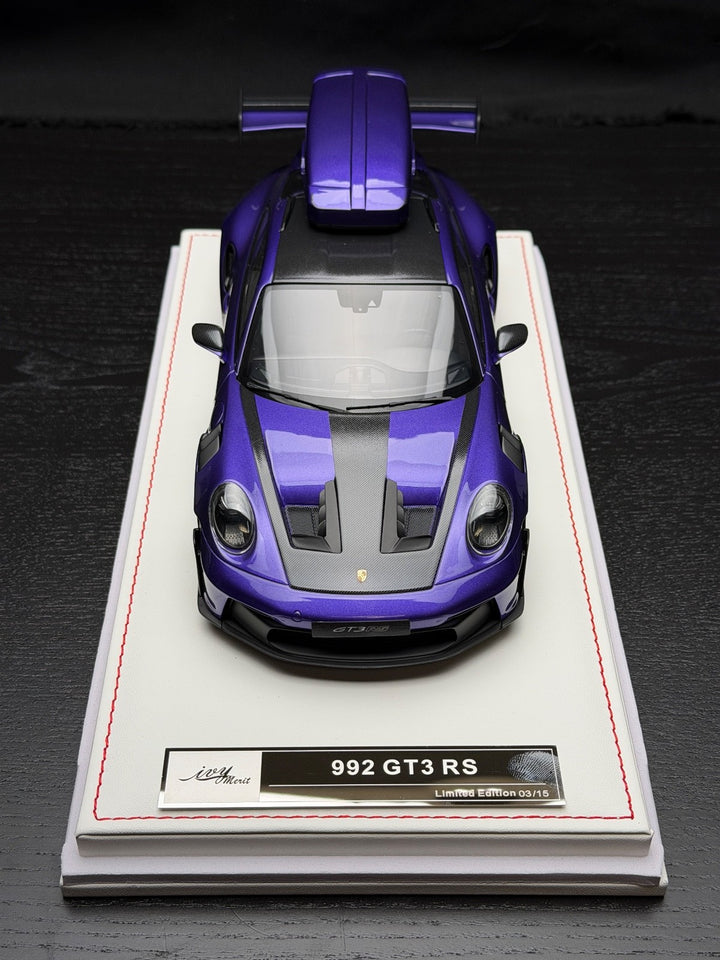 Porsche 911 GT3 RS w/ Roof Rack (Purple/ Black) [IVY Model] 1:18 scale