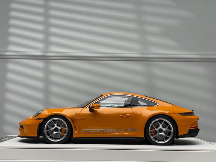 Porsche 911 S/T (Orange/ Silver Rims) [Ivy Merit Model] 1/18 scale