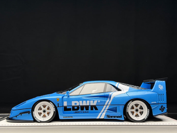 Ferrari F40 LBWK (Blue/ White Rims) [Davis & Giovanni] 1:18 scale
