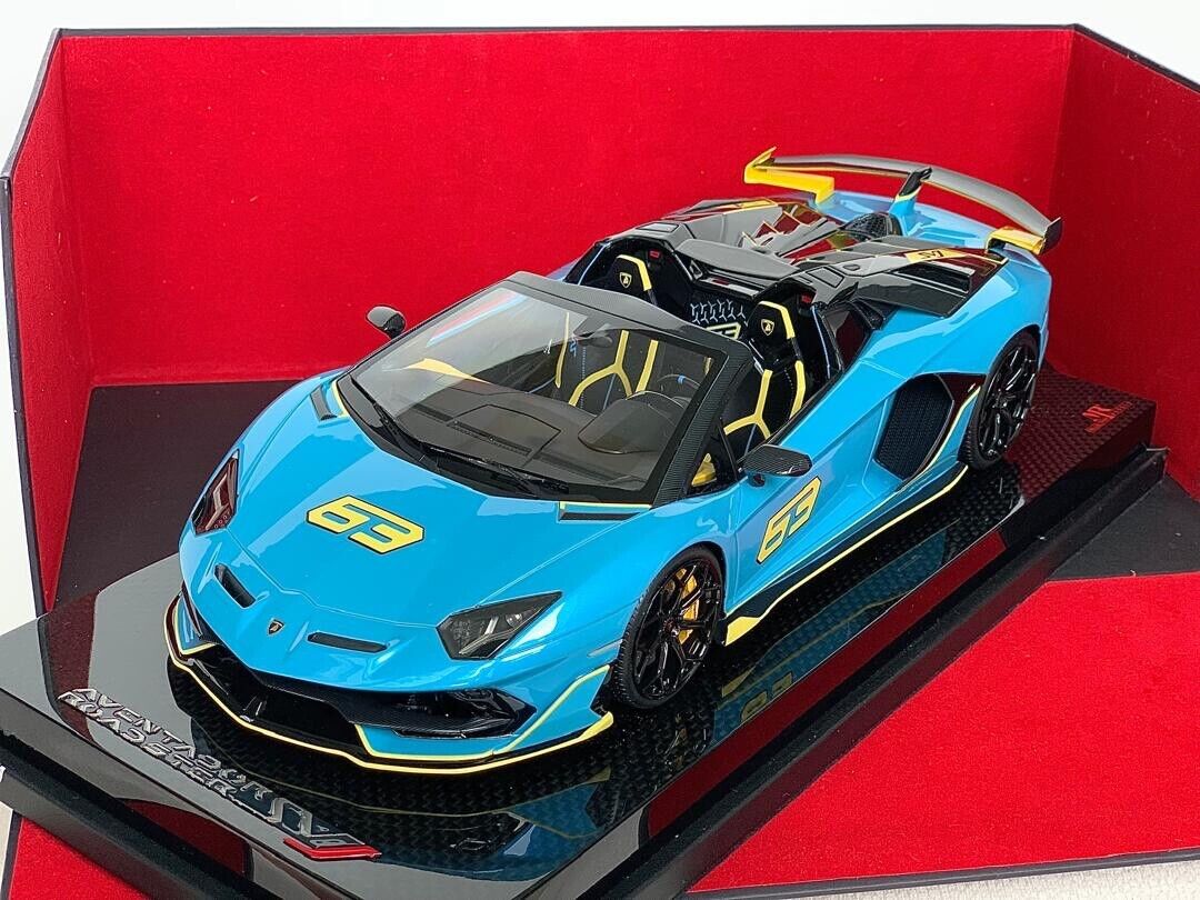 Lamborghini Aventador SVJ (Blue) [MR Collection] 1/18 scale