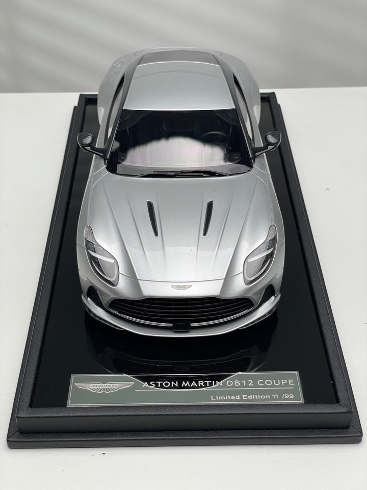 Aston Martin DB12 Coupe (Silver) [Motorhelix] 1/18 scale