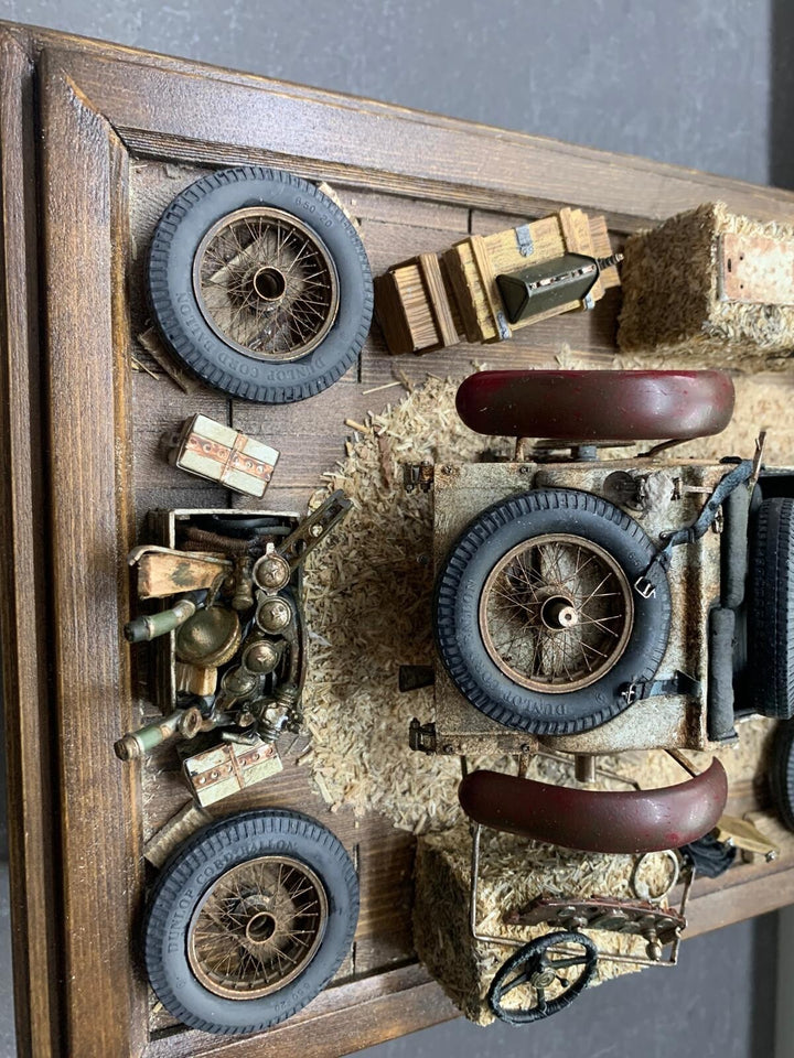 Classic Mercedes-Benz SSKL Barn Find Diorama [1:18 scale]