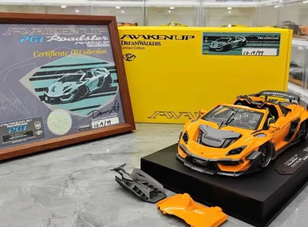 Lamborghini Huracan Awakenup-P61 Roadster (Orange) [DreamWalkers] 1/18 scale