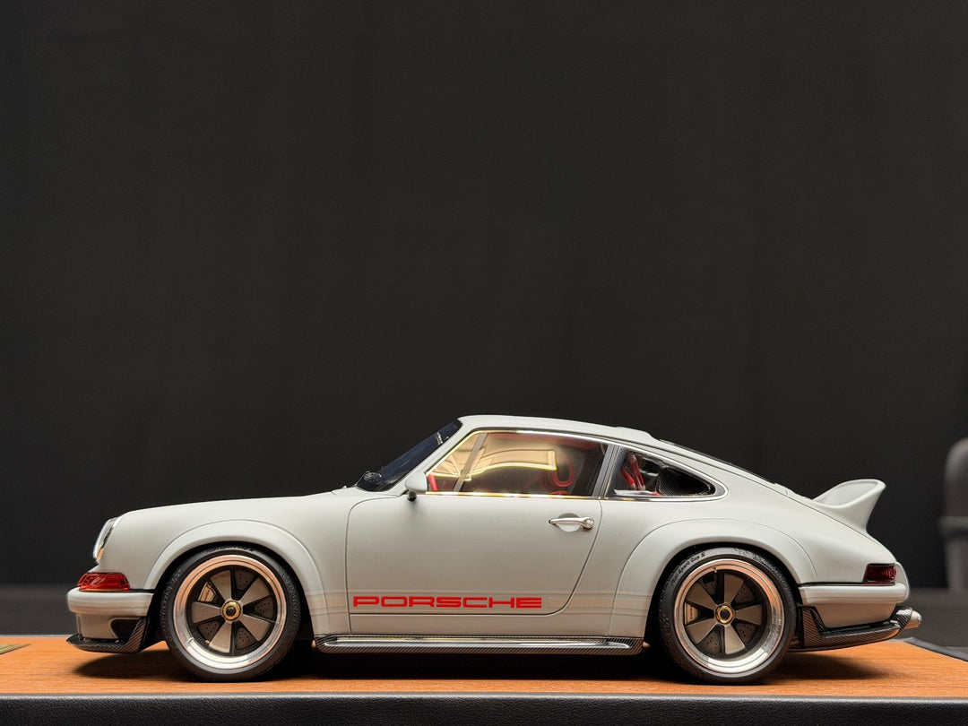 Porsche 911 Singer DLS (Matte Gray/ Red) [Timothy & Pierre] 1/18 scale
