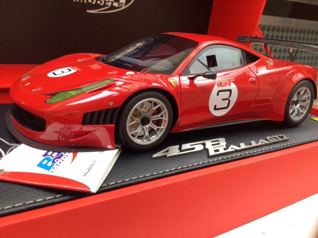 Ferrari 458 Italia GT2 (Rosso Corsa/ Racing Livery) [BBR] 1:18 scale