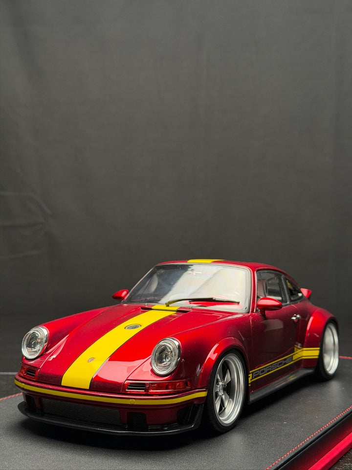 Porsche 911 Singer DLS (Metallic Red/ Yellow Stripe) [IVY Model] 1:12 scale