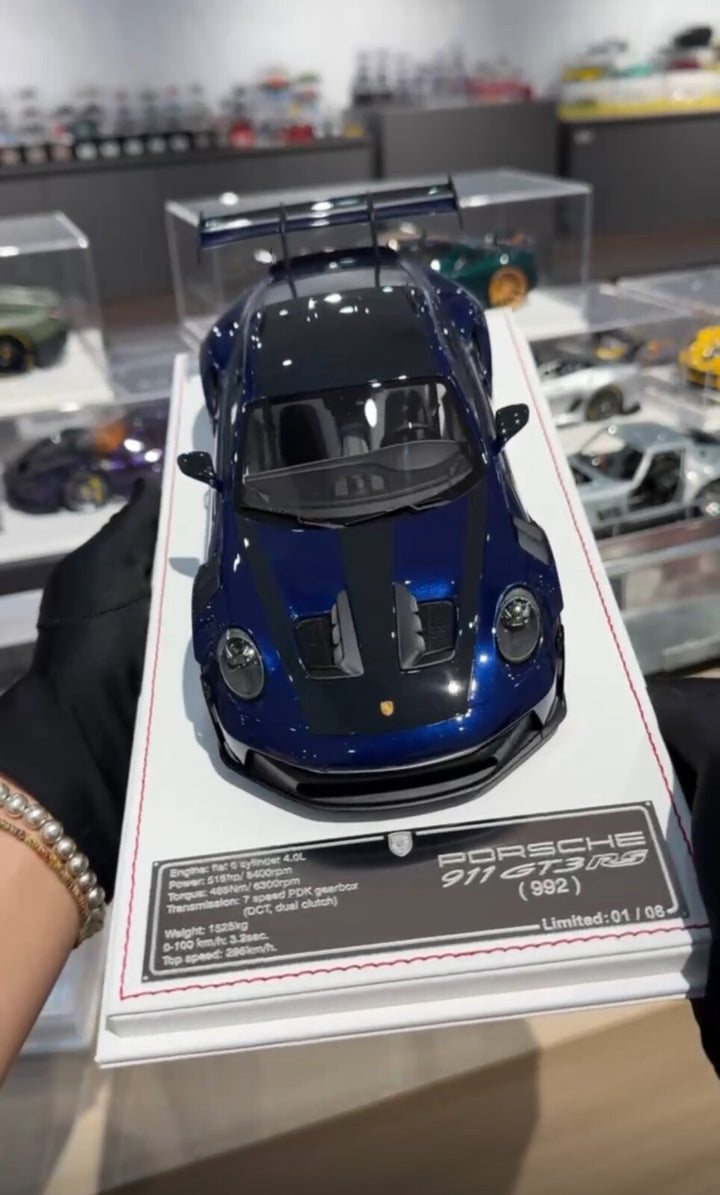 Porsche 911 GT3RS (Metallic Dark Blue) [Davis & Giovanni] 1:18 scale