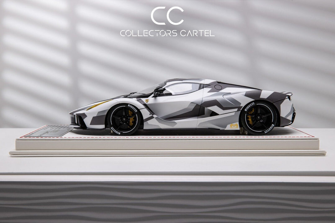 Ferrari LaFerrari (White/Grey/Black Camo) [Davis & Giovanni] 1/18 scale