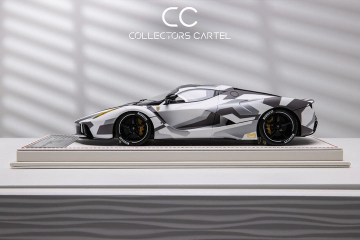 Ferrari LaFerrari (White/Grey/Black Camo) [Davis & Giovanni] 1/18 scale