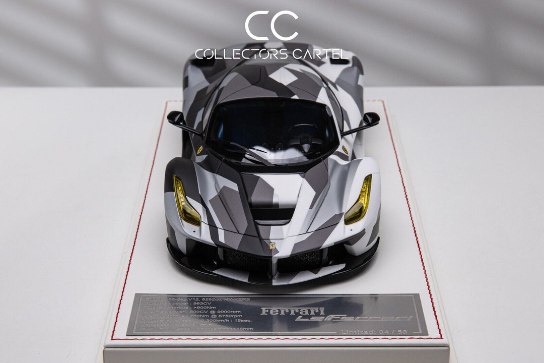 Ferrari LaFerrari (White/Grey/Black Camo) [Davis & Giovanni] 1/18 scale